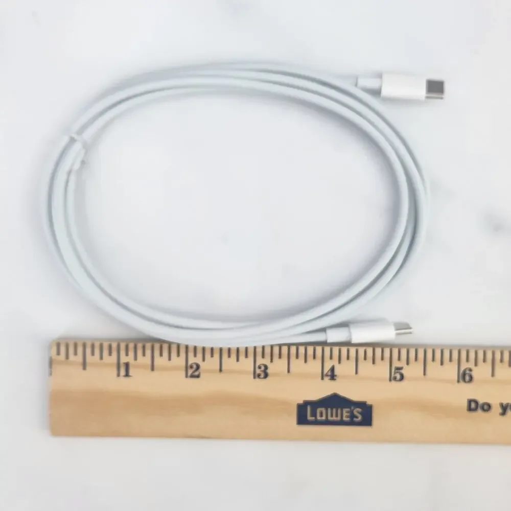 Box of 3 Premium Charging Cables, High-Speed USB-C White 6 Ft Braided Cord